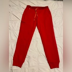 Figs Zamora joggers pop red